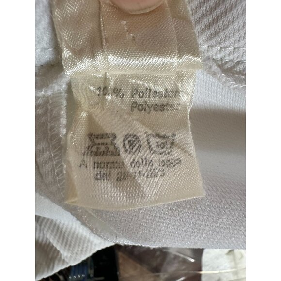 Vintage 80s TES Tennis Shorts Mens White With Blue & Black Accents - Picture 11 of 16